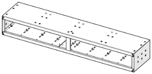 01_Schubladenelement mit einer Reihe durchsichtiger Schubladen