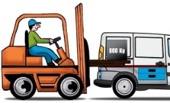 Beladung mit Gabelstapler