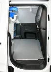 Bodenplatte aus Multiplex, transparente Kästen und Papierrollenhalter für den Fiat Doblo