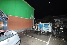 Explodierter Kleintransporter