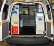 Rivestimento interno in legno e lamiera e portatutto per Jumpy