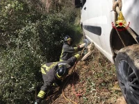 Hebekissen zum Anheben des Vans auf der Hangseite