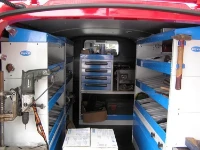 In Österreich von Syncro System eingerichteter Transporter