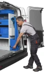 Klappbarer Schraubstockhalter für Kleintransporter
