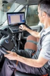 Laptophalter für die Fahrerkabine
