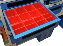 Metallschublade mit Kunststoffeinsatz