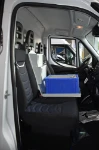 Organizer für Nutzfahrzeuge in der Fahrerkabine des Daily eines Multi-Utility-Dienstleisters