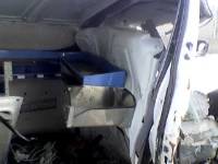 Rechte Seite der Einrichtung nach dem Unfall
