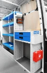 Regal mit Schubladen und Werkbank für den Sprinter