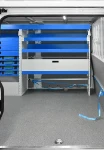Regal mit Sperrgurten für den Fiat Ducato