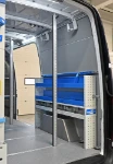 Regal mit transparenten Schubladen und Zubehör für den Mercedes Sprinter