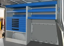 Regal mit versetzter Montage im Ducato