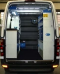Torretta Syncro Ultra nel NV250 con cassettini a vista, cassetti e vano con anta