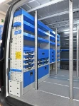 Schubladenschränke und seitliches Regal für den Sprinter