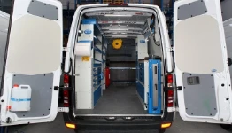 Vista d'insieme dell'allestimento Syncro Ultra nel vano di carico del NV250