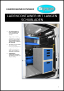 Ladencontainer mit langen Schubladen