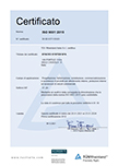 UNI EN ISO 9001 Zertifizierung
